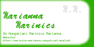 marianna marinics business card